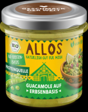 Allos Guacamole auf Erbsenbasis Brotaufstrich