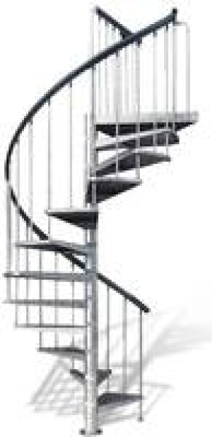 Aussenspindeltreppe Gardenspin Ø 155 cm