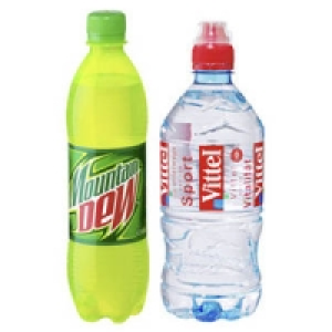 Mountain Dew Erfrischungsgetränk oder Vittel Sport