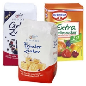 Südzucker Feinster Zucker, Gelierzucker 3 : 1 oder Dr. Oetker Gelierzu
