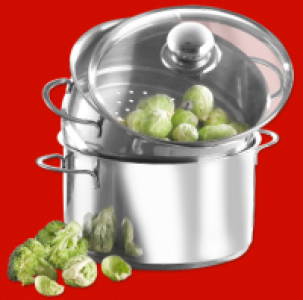 CASA LINGA Edelstahl-Topf mit D&uuml;nstaufsatz 17.99&nbsp;&euro;