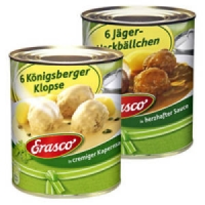 Erasco Königsberger Klopse oder 6 Jäger-Hackbällchen