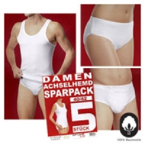 Damen- oder Herren-Achselhemden oder -Slips