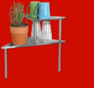 RONDALE Edelstahl-K&uuml;chenregal Eckregal 9.99&nbsp;&euro;