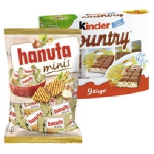 hanuta Minis oder kinder country 1.69 €