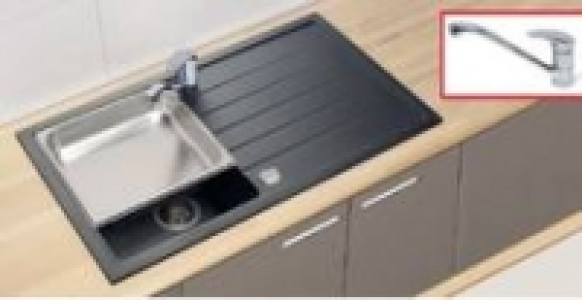 Einbausp&uuml;le Waterstation Style 100 Set Nero