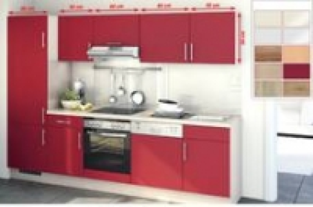 Einbauk&uuml;ckenzeile mit Glaskeramikkochfeld und Geschirrsp&uuml;ler