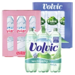 Volvic Naturelle, Leichtperlig oder evian 3.49 €