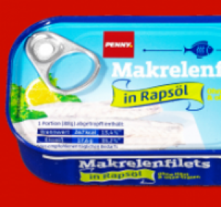 PENNY Makrelenfilets in Raps&ouml;l oder Tomatenso&szlig;e