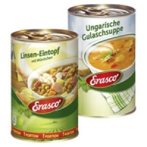 Erasco 1 Portion Linsen-Eintopf oder Gulaschsuppe 0.99&nbsp;&euro;