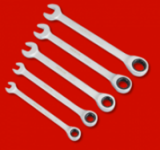 PUREWORK 5-teiliges Ratschen- Ringschl&uuml;ssel-Set