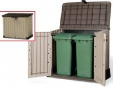 Garten-/M&uuml;lltonnenbox f&uuml;r 2 Abfalltonnen (240 l)