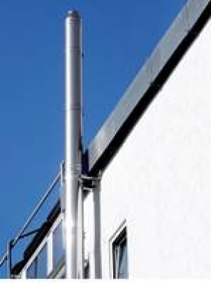 Edelstahl-Außenwand-Kaminset , Komplettset D130