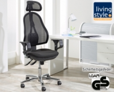 LIVING STYLE&reg;Design-Drehstuhl mit Kopfst&uuml;tze 149.00&nbsp;&euro;