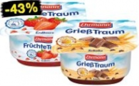 Ehrmann Früchte-, Grieß- oder Vanille-Traum 0.22 €