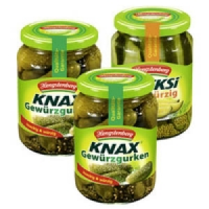 Hengstenberg Knax Gewürzgurken oder Sticksi, süß-würzig 0.99 €