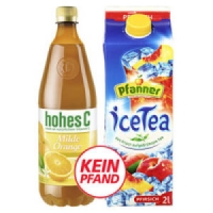 hohes C oder Pfanner Eistee 1.11 €