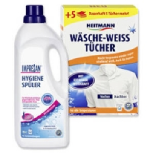 Impresan Hygiene-Spüler oder Heitmann Wäsche-Weiß-Tücher 1.99 €