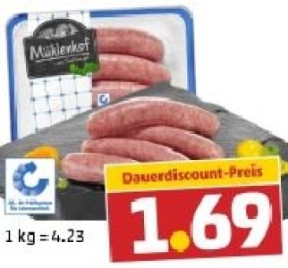 M&Uuml;HLENHOF Frische grobe Bratwurst 1.69&nbsp;&euro;