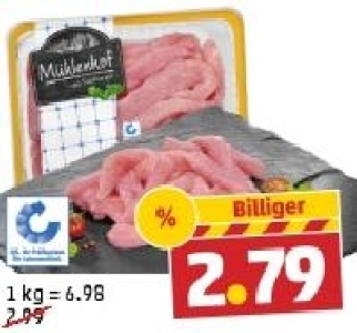 MÜHLENHOF Frisches Puten-Geschnetzeltes 2.79 €