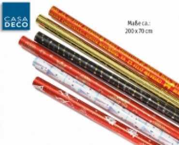 CASA DECO®Weihnachts-Geschenkpapier, metallisiert 1.29 €