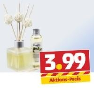 Raumduft in dekorativem Glasflakon