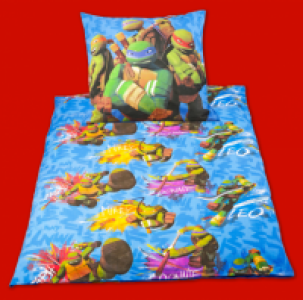 TURTLES Flanell-Bettwäsche-Garnitur