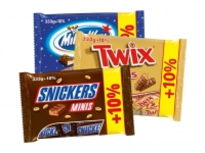 Snickers/ Twix/ Milky Way/ Mars/ Bounty Minis 2.22&nbsp;&euro;