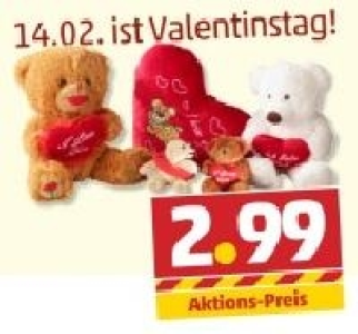 HEUNEC Pl&uuml;sch-Valentins-Artikel 2.99&nbsp;&euro;