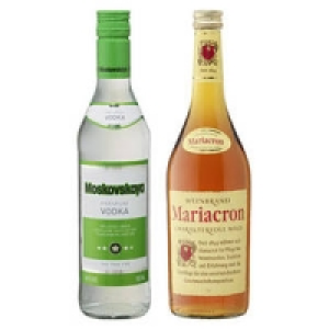 Moskovskaya Russischer Vodka oder Mariacron Weinbrand 6.49 €