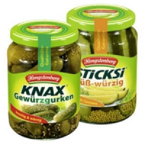 Hengstenberg Knax Gewürzgurken oder Sticksi, süß-würzig 1.11 €