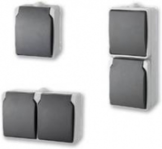 Aufputz-Feuchtraumserie, Steckdose, 2-fach 2.99 €