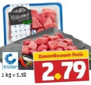 M&Uuml;HLENHOF Frisches Schweine-Gulasch 2.79&nbsp;&euro;