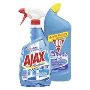Ajax Glas-Reiniger, Ajax Fenster und gl&auml;nzende Oberfl&auml;chen oder 00 WC-