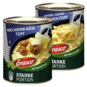 Erasco Zwiebel-Sahne-H&auml;hnchen oder Maccaroni-K&auml;se-Topf