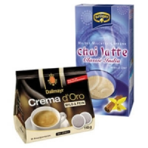 Kr&uuml;ger mildes Milchtee-Getr&auml;nk Chai Latte oder Dallmayr Kaffeepads