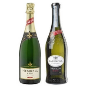 La Gioiosa Prosecco Frizzante gr&uuml;ne, blaue Flasche oder Henkell Trocke