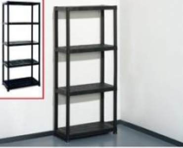 Kunststoff-Steckregal, 5 B&ouml;den &agrave; 70 kg Tragkraft (o. Abb.)