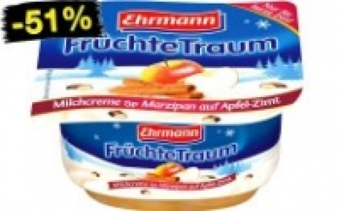Ehrmann Früchte-, Grieß- oder Vanille-Traum 0.19 €