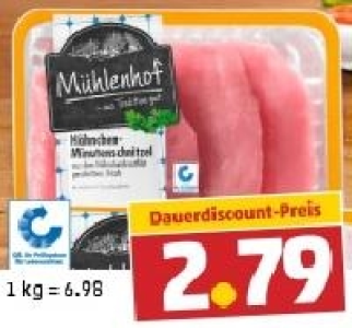MÜHLENHOF Frische Hähnchen-Minutenschnitzel 2.79 €
