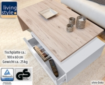 LIVING STYLE®Couch-Tisch mit geräumiger Schublade