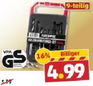 PUREWORK Holzbearbeitungs-Set 4.99&nbsp;&euro;