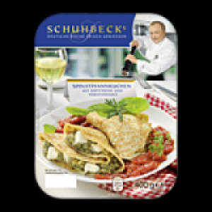 Schuhbeck&rsquo;s Fertiggericht Spinatpfannkuchen, Penne mit Pilzen od