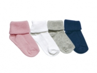 Socken einfarbig mit Umschlag