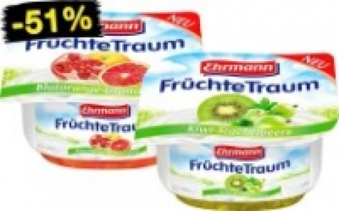Ehrmann Früchte-, Grieß- oder Vanille-Traum 0.19 €