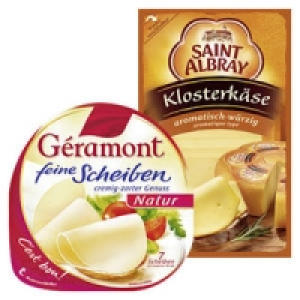 Géramont feine Scheiben Natur oder Saint Albray Klosterkäse, aromatisc 1.99 €