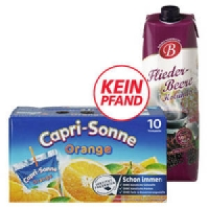 Capri-Sonne Fruchtsaftgetr&auml;nke oder Bavaria Fliederbeersaft