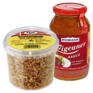 Homann Zigeuner-Sauce oder P&W Röstzwiebeln 0.89 €