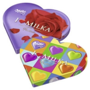 I love Milka Geschenkherz, Alles Gute oder Kleines Dankeschön Pralinés 2.99 €