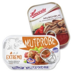 Appel Mutprobe Thunfischr&ouml;llchen in scharfer Sauce oder Hawesta Musche